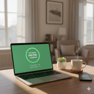 Managed cloud hosting speed test results 100 percent score