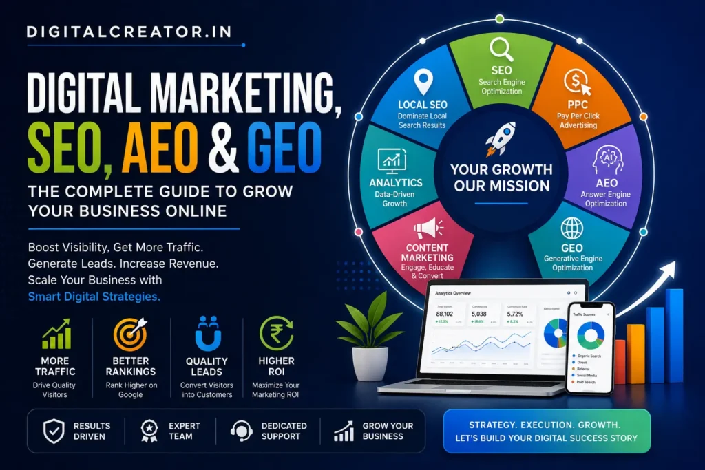 Digital Marketing SEO AEO GEO Services Guide